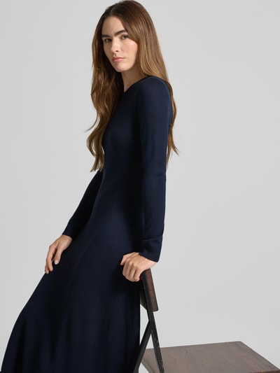 Lauren Ralph Lauren Midi-jurk van wol met ronde hals, model 'VORLEY' Marineblauw - 3