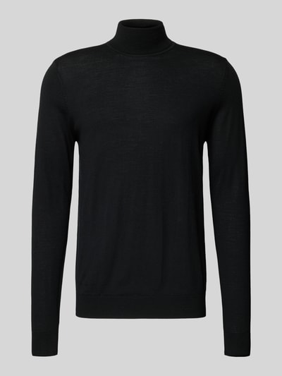 Profuomo Pullover aus Merinowolle mit Rollkragen Black 2