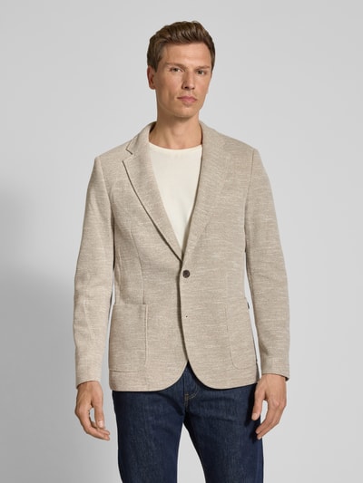 camel active Regular Fit 2-Knopf-Sakko mit Reverskragen Beige 4