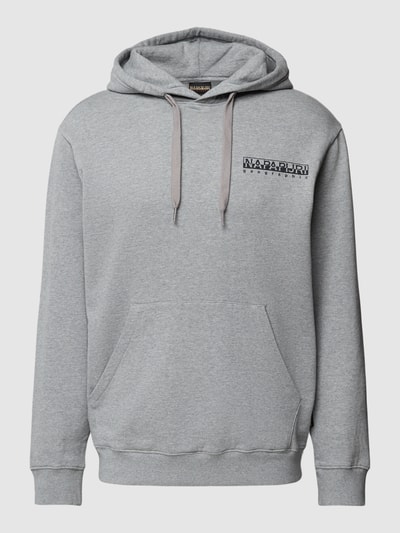 Napapijri Hoodie mit Logo-Print Modell 'QUITO' Mittelgrau 2