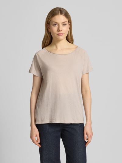 American Vintage T-Shirt mit U-Boot-Ausschnitt Modell 'LALOOM' Sand 4