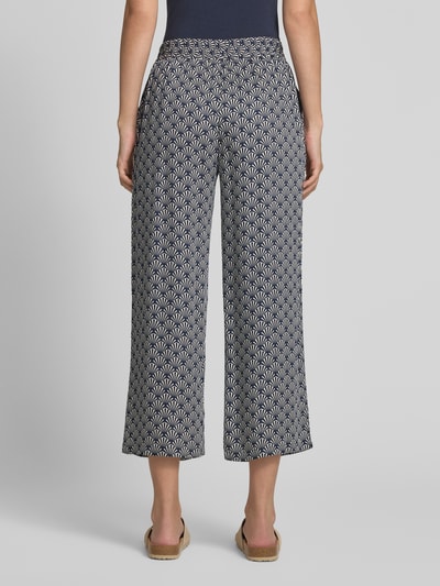 Milano Italy Straight leg stoffen broek met verkort model Marineblauw - 5