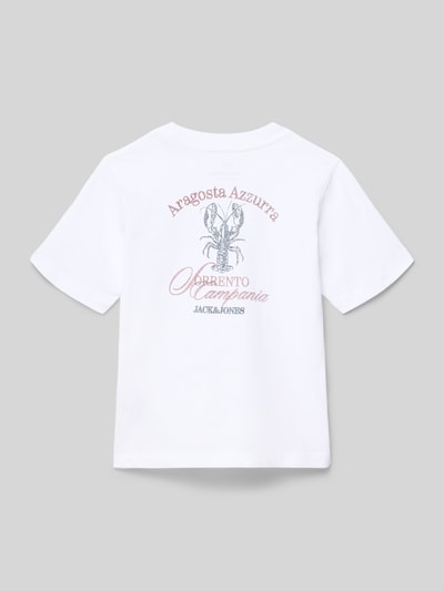 JACK & JONES T-Shirt mit Statement-Print Modell 'CASSIS' Weiss 3