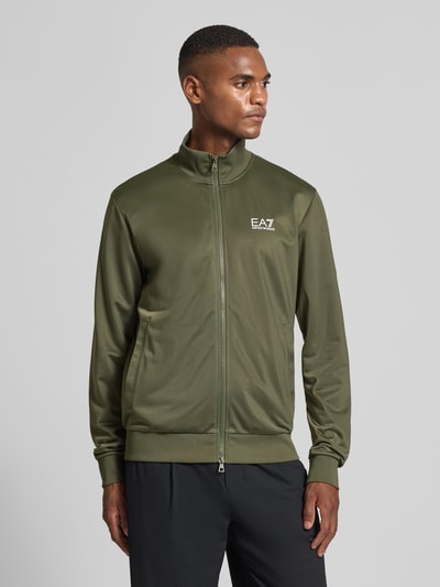 EA7 Emporio Armani Trainingsjacke mit Zweiwege-Reißverschluss und Logo Schlamm 4