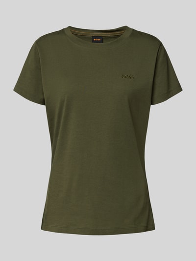 BOSS Orange Regular Fit T-Shirt aus reiner Baumwolle Modell 'ESOGO' Oliv 2
