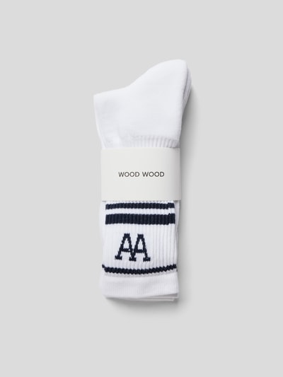 WOOD WOOD Socken mit Logo-Stitching Weiß 3