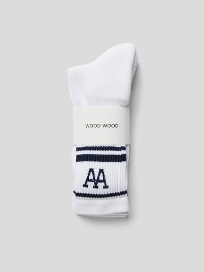 WOOD WOOD Socken mit Logo-Stitching Weiss 3