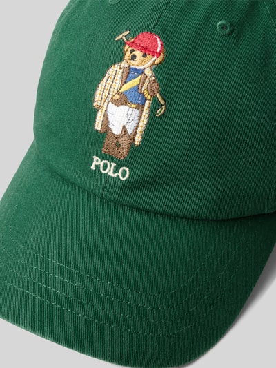 Polo Ralph Lauren Cap mit Logo-Print und Lederriemen Dunkelgruen 3