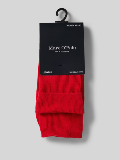 Marc O'Polo Ripp-Socken aus Bio-Baumwoll-Mix Rot 3