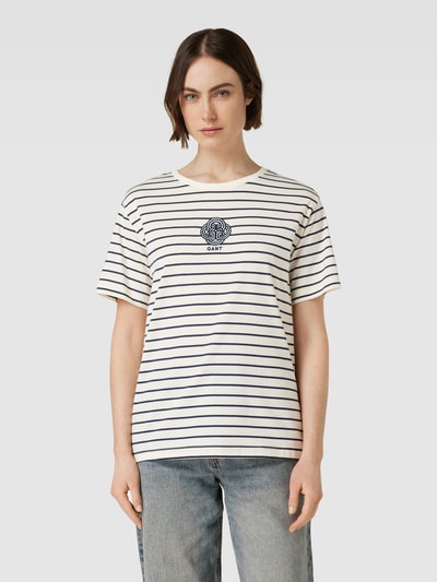 Gant T-Shirt aus reiner Baumwolle Offwhite 4