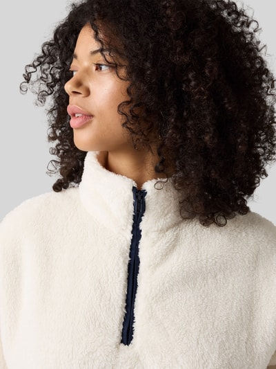 Levi's® Fleecejacke mit kurzem Reißverschluss Offwhite 3