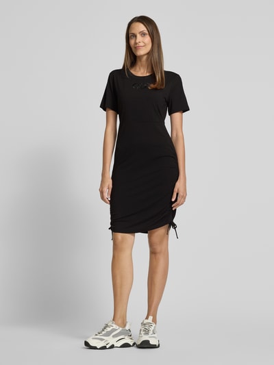 LIU JO SPORT Knielanges T-Shirt-Kleid mit Logo-Stitching Black 1