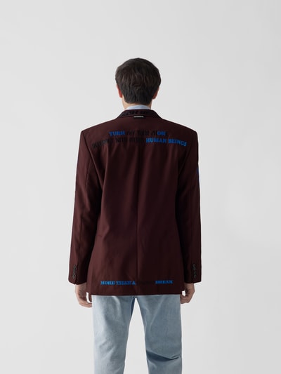 VETEMENTS Sakko mit Statement-Prints Bordeaux Rot 5