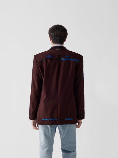 VETEMENTS Sakko mit Statement-Prints Bordeaux 5