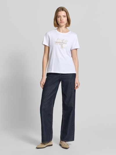 Tom Tailor Regular Fit T-Shirt aus reiner Baumwolle Weiss 1