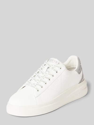 Guess Sneaker aus Leder-Mix Modell 'ELBINA' Weiss 1