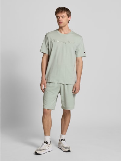 CHAMPION Relaxed Fit Sweatbermudas mit Logo-Stitching Modell 'ICONS' Mint 1