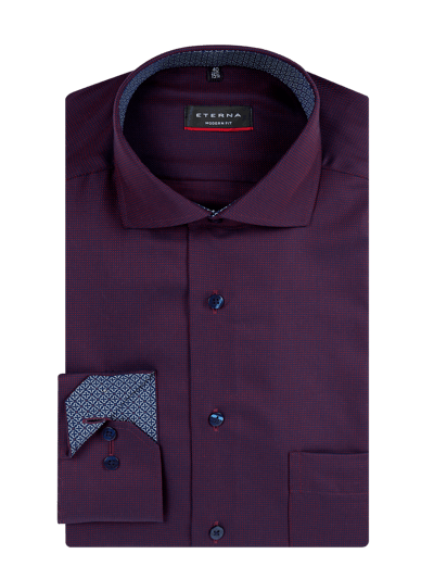 Eterna Red Line Regular Fit Business-Hemd aus Baumwolle Bordeaux 5