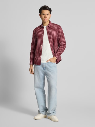 Pepe Jeans Koszula casualowa o kroju slim fit z czystej bawełny model ‘CAPEL’ Czerwony 1