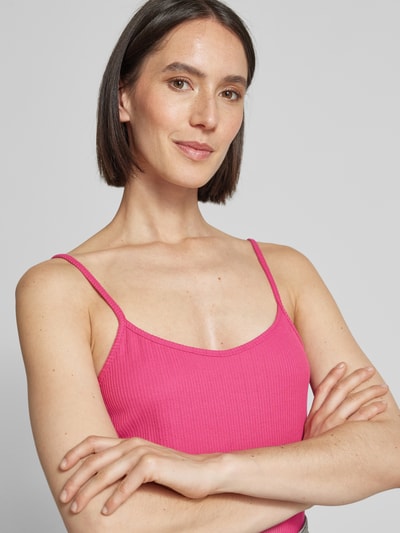 Jake*s Casual Pyjamabovendeel met structuurmotief Felroze - 2