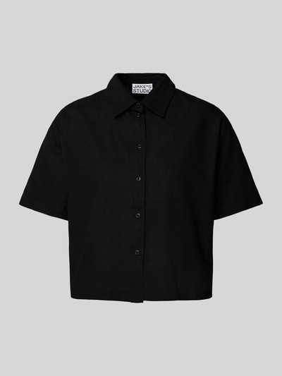 JAKE*S STUDIO WOMAN Cropped Bluse mit Kentkragen Black 2