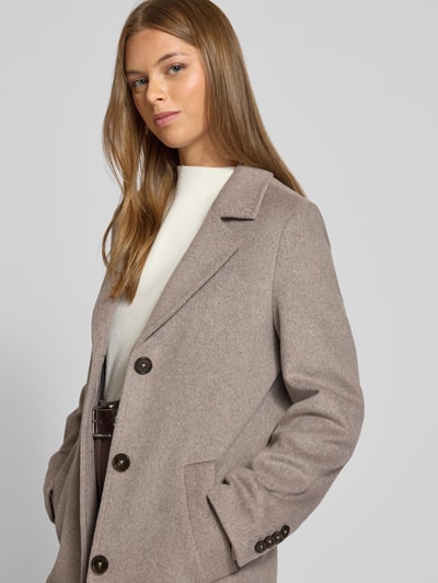 s.Oliver RED LABEL Regular Fit Mantel mit Woll-Anteil Taupe Melange 3