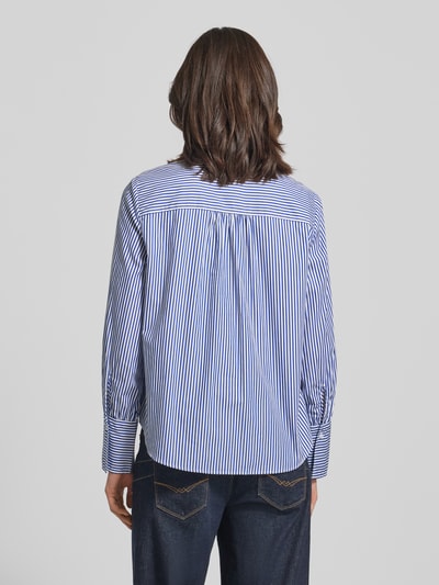 Brax Bluzka koszulowa z listwą guzikową model ‘VICA’ Ciemnoniebieski 5