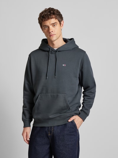 Tommy Jeans Regular Fit Hoodie mit Label-Stitching Anthrazit 4