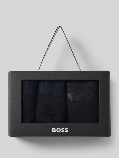 BOSS Slim Fit Trunks aus Baumwoll-Mix im 3er-Pack Black 4