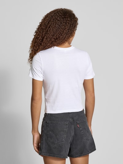 Only Slim fit T-shirt van puur katoen, model 'KARINA' Offwhite - 5