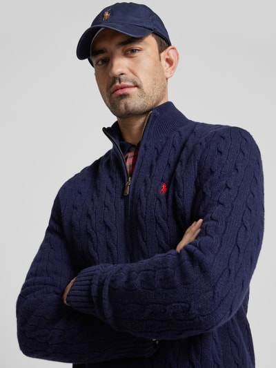 Polo Ralph Lauren Sweter z domieszką kaszmiru Granatowy 3