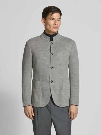 JOOP! Collection Slim Fit Sakko mit Stehkragen Modell 'Hiro' Hellgrau 4