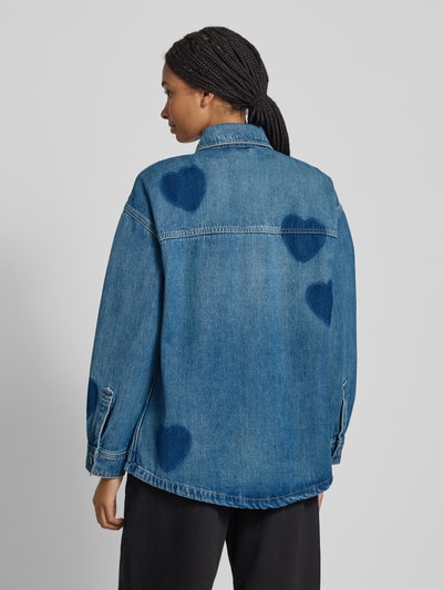 Hugo Blue Relaxed Fit Hemdbluse aus reiner Baumwolle Modell 'GARESA' Jeansblau 5