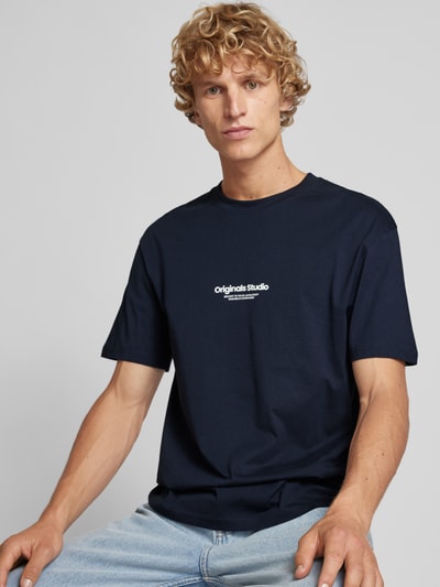 Jack & Jones T-Shirt mit Rundhalsausschnitt Modell 'JORVESTERBRO' Dunkelblau 3