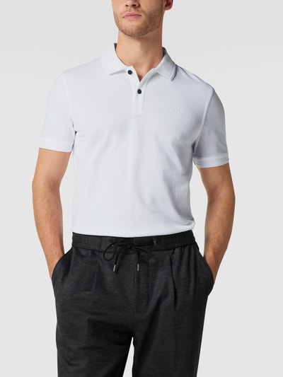 BOSS Orange Koszulka polo o kroju slim fit z nadrukiem z logo model ‘Prime’ Biały 4