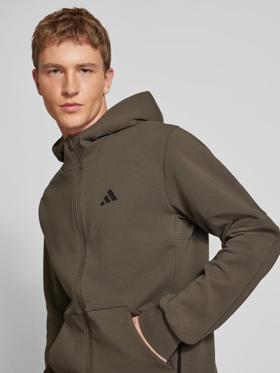 Adidas Training Sweatjacke mit Logo-Print Anthrazit 3