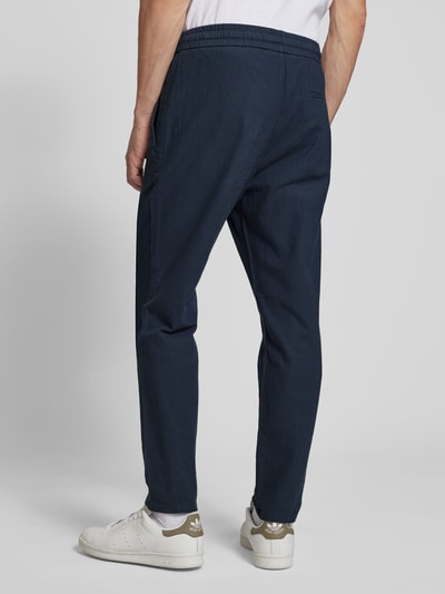 Only & Sons Cropped Stoffhose aus Leinen-Mix Modell 'LINUS' Dunkelblau 5