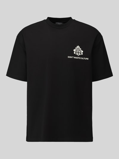 Don´t Waste Culture boxy fit t-shirt van pure katoen model 'Azemari' Zwart - 2