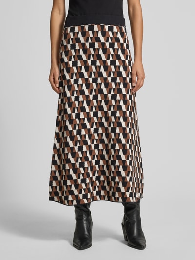 Christian Berg Woman Spódnica midi z elastycznym pasem Koniakowy 4