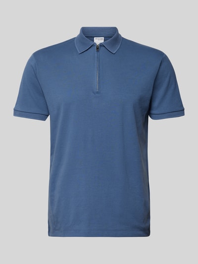 SELECTED HOMME Regular Fit Poloshirt mit Reißverschluss Modell 'FAVE' Aqua 2