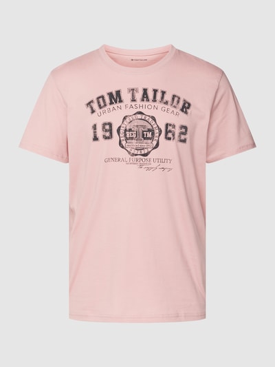 Tom Tailor T-shirt met labelprint Roze - 2