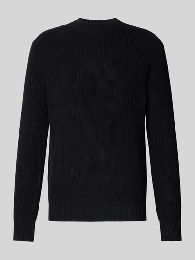 Replay Gebreide pullover met ribboorden Zwart - 2
