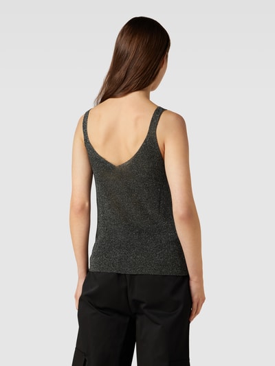 Mango Top mit V-Ausschnitt Modell 'KLING' Black 5