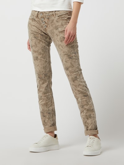 Buena Vista Slim fit jeans met stretch, model 'Malibu' Taupe - 4