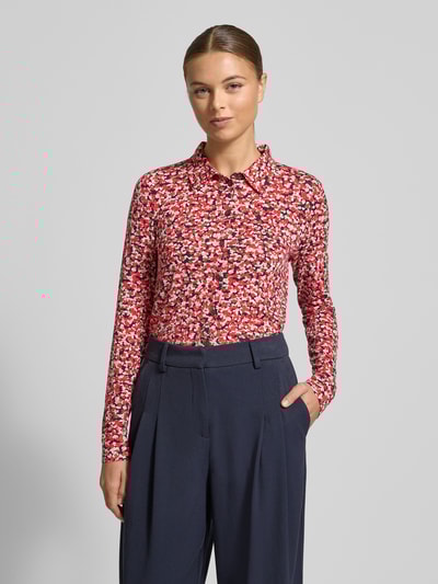 Marc O'Polo Regular fit shirt met lange mouwen van viscosemix Rood - 4