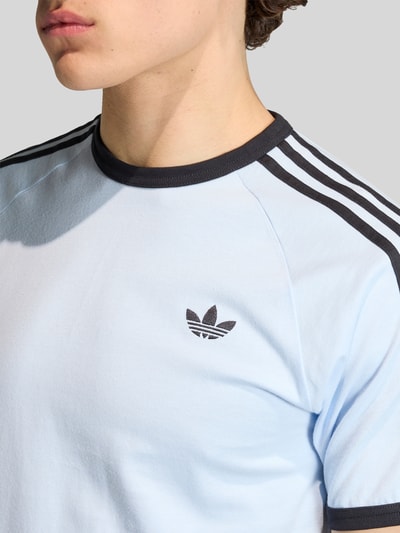 adidas Originals Regular Fit T-Shirt aus reiner Baumwolle Hellblau 3