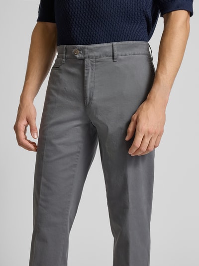 Brax Regular fit chino met achterzakken, model 'Everest' Grafiet - 3