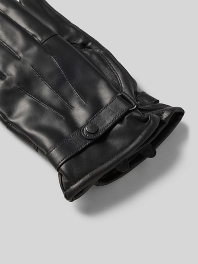 Barbour Rękawiczki z naturalnej skóry bydlęcej Czarny 2