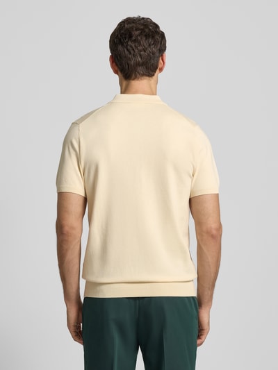 Profuomo Koszulka polo o kroju slim fit z mieszanki lyocellu z dodatkiem jedwabiu Złamany biały 5