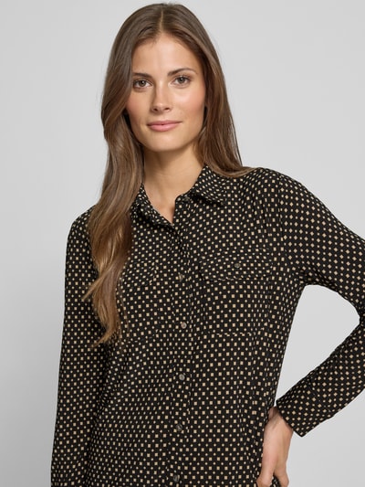 Lauren Ralph Lauren Slim fit overhemdblouse met platte kraag, model 'Corwin' Zwart - 3